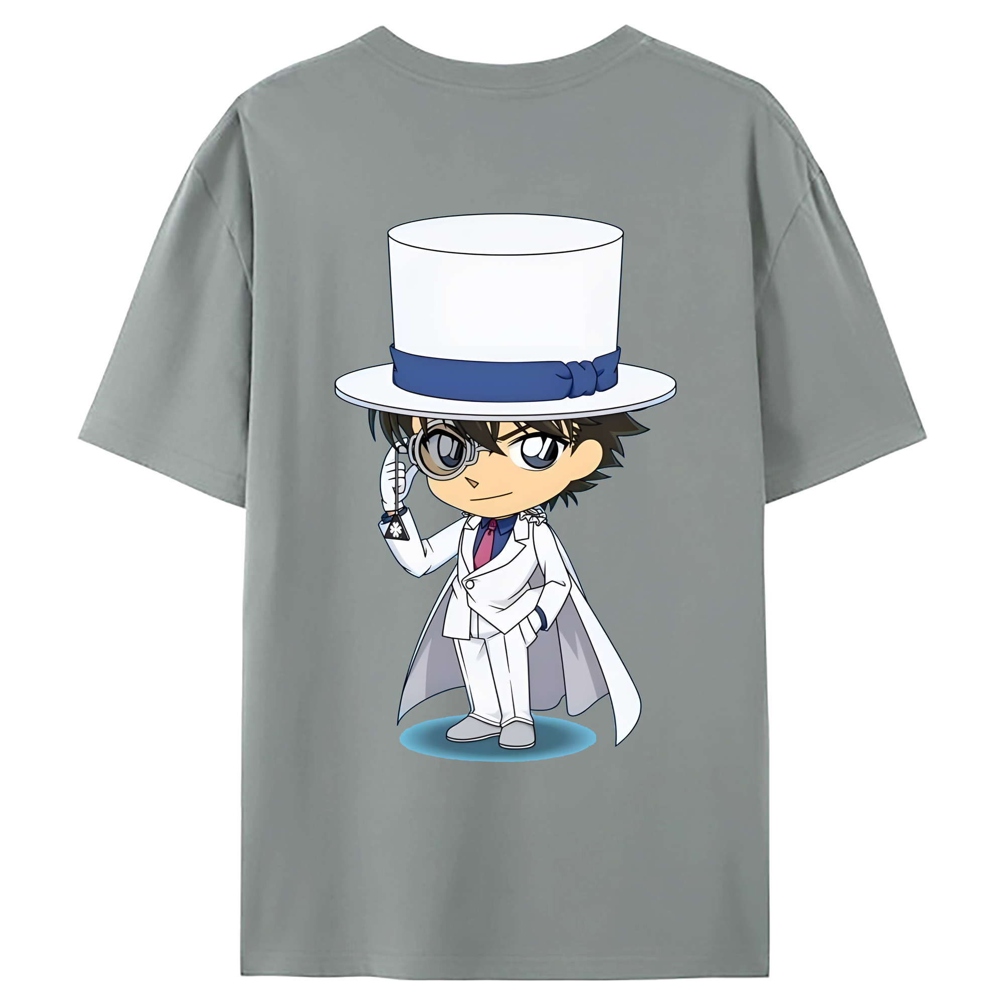 （画像用） 名探偵コナン くろば かいと Detective Conan Kuroba Kaito 綿100％ メンズ半袖Tシャツ（バックプリント） 通気性